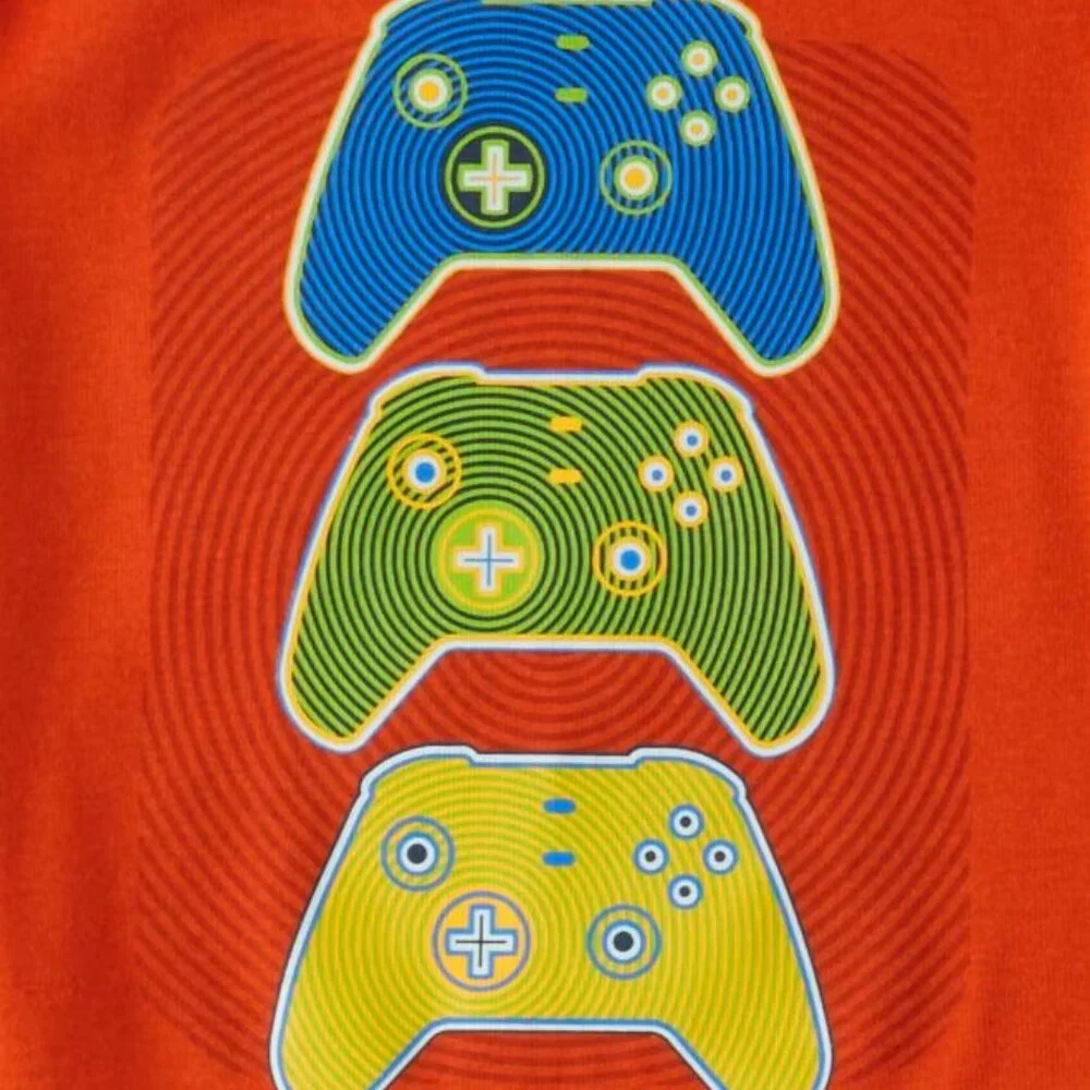 NWT The Children’s Place Boys Glow Gamer Snug Fit Cotton Pajamas Set